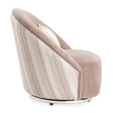 Lucca Silver Swivel Chair Silver from Michael Amini - Luna Furniture