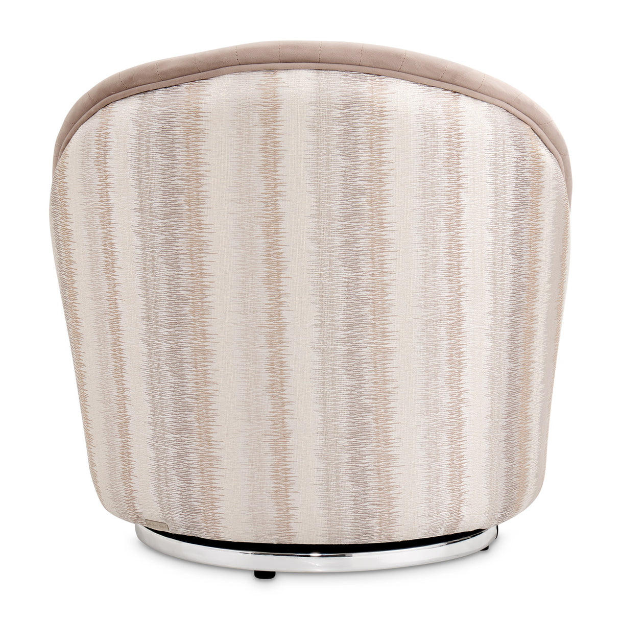 Lucca Silver Swivel Chair Silver from Michael Amini - Luna Furniture