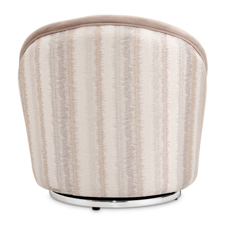 Lucca Silver Swivel Chair Silver from Michael Amini - Luna Furniture