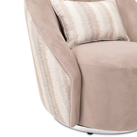 Lucca Silver Swivel Chair Silver from Michael Amini - Luna Furniture
