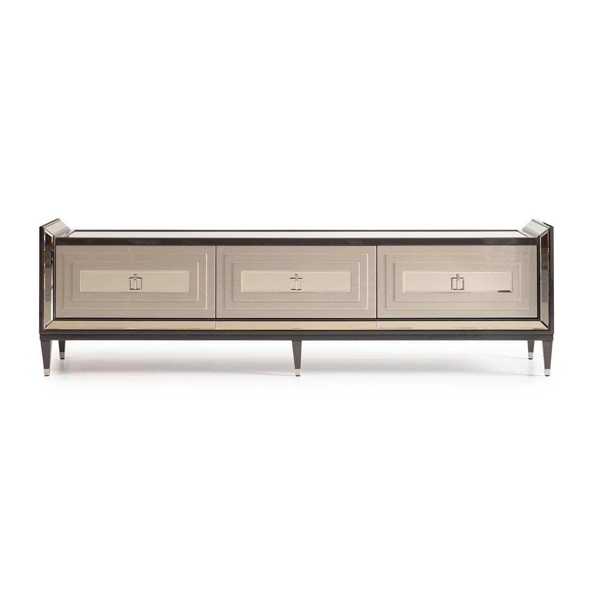 Lousanne Glossy Mocha Sand Media Cabinet from Michael Amini - Luna Furniture
