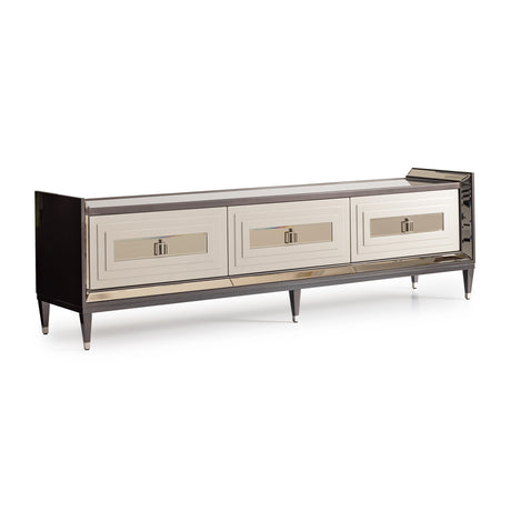 Lousanne Glossy Mocha Sand Media Cabinet from Michael Amini - Luna Furniture