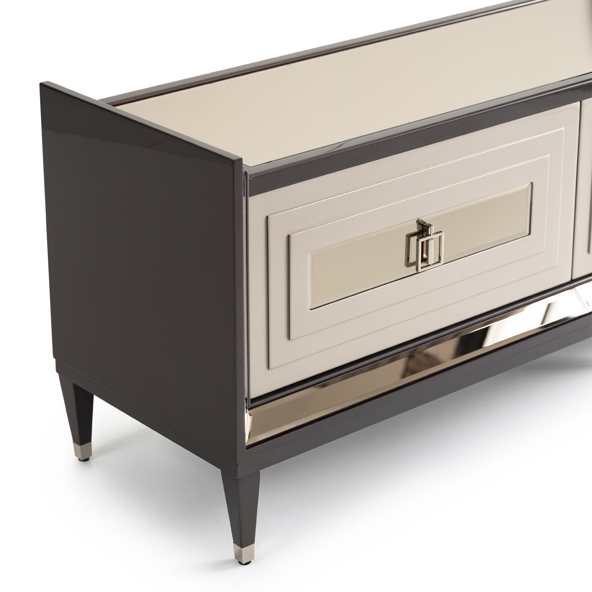 Lousanne Glossy Mocha Sand Media Cabinet from Michael Amini - Luna Furniture