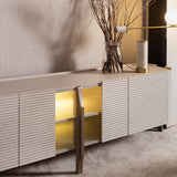 Mod Dream Rich Champagne Media Cabinet from Michael Amini - Luna Furniture