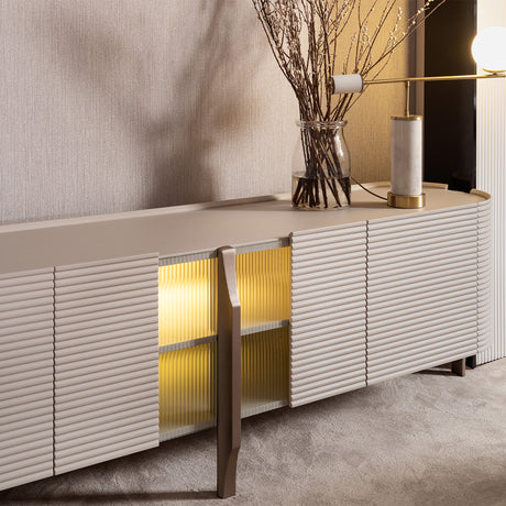 Mod Dream Rich Champagne Media Cabinet from Michael Amini - Luna Furniture