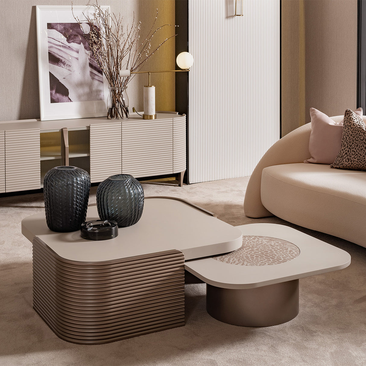 Mod Dream Rich Champagne Short Cocktail Table from Michael Amini - Luna Furniture