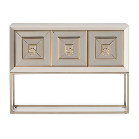 Madison Glistening Gold Small Console W/leg Glistenin from Michael Amini - Luna Furniture