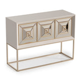 Madison Glistening Gold Small Console W/leg Glistenin from Michael Amini - Luna Furniture