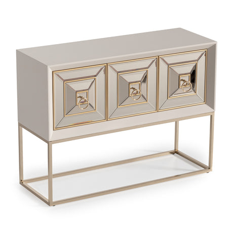 Madison Glistening Gold Small Console W/leg Glistenin from Michael Amini - Luna Furniture