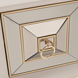 Madison Glistening Gold Small Console W/leg Glistenin from Michael Amini - Luna Furniture