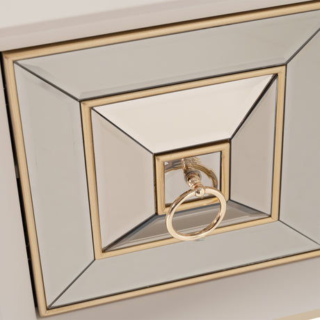 Madison Glistening Gold Small Console W/leg Glistenin from Michael Amini - Luna Furniture