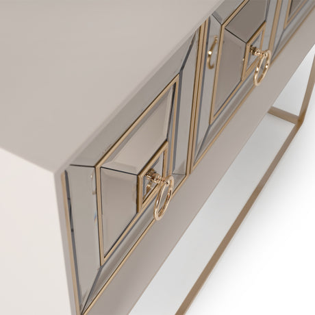 Madison Glistening Gold Small Console W/leg Glistenin from Michael Amini - Luna Furniture