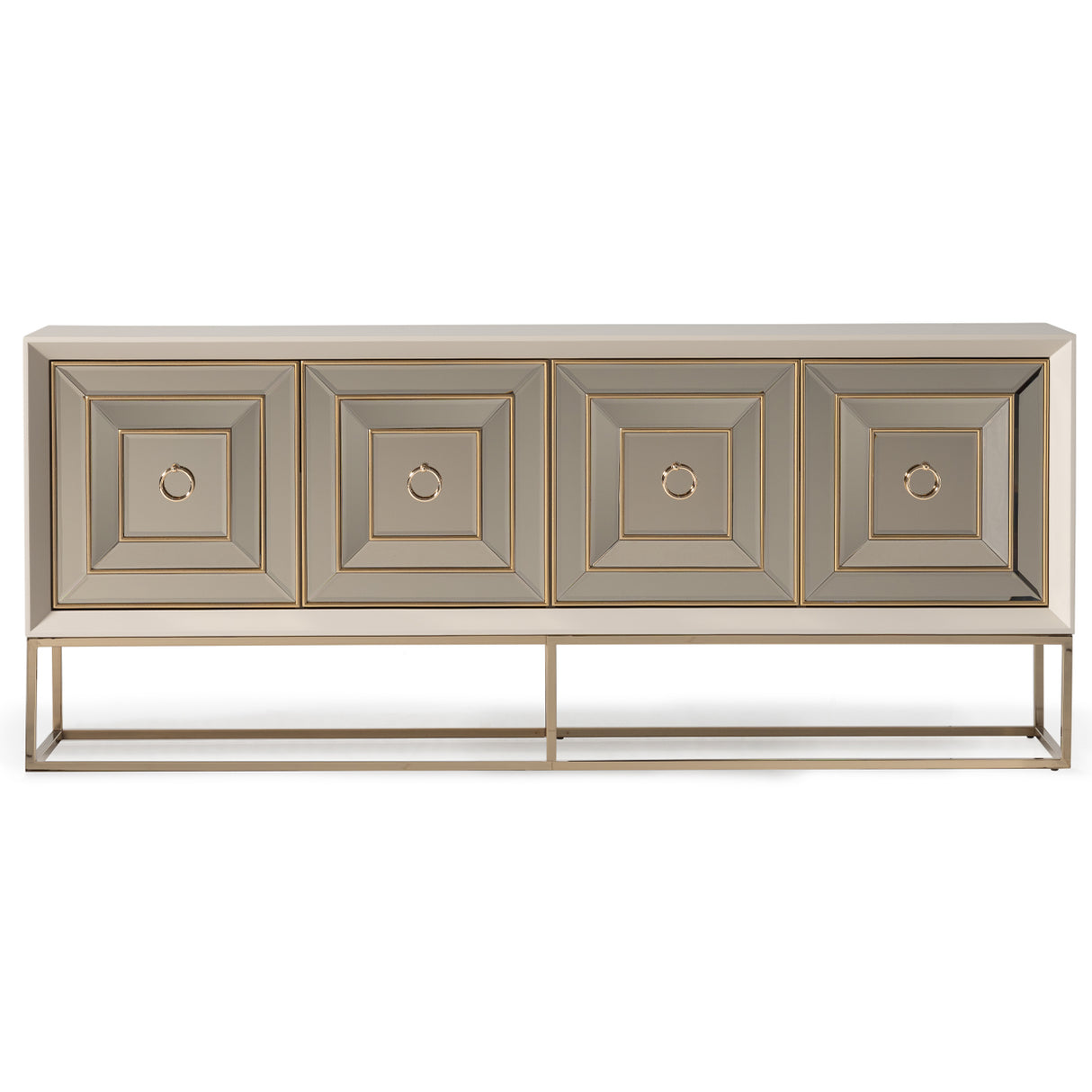 Madison Glistening Gold Console 2pc Glistening Gold from Michael Amini - Luna Furniture