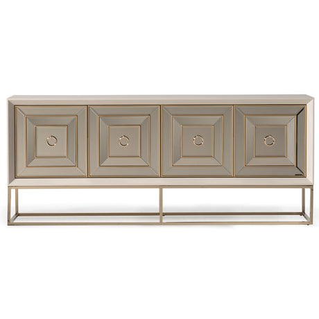Madison Glistening Gold Console 2pc Glistening Gold from Michael Amini - Luna Furniture