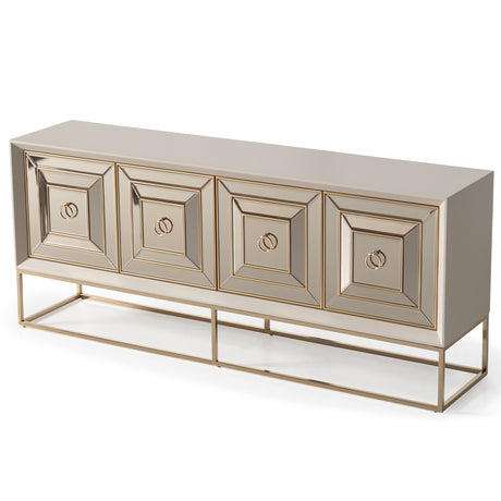 Madison Glistening Gold Console 2pc Glistening Gold from Michael Amini - Luna Furniture