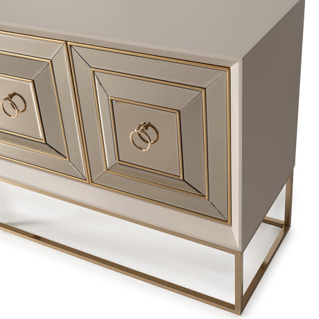 Madison Glistening Gold Console 2pc Glistening Gold from Michael Amini - Luna Furniture