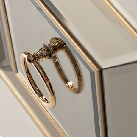 Madison Glistening Gold Console 2pc Glistening Gold from Michael Amini - Luna Furniture