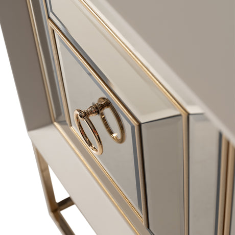 Madison Glistening Gold Console 2pc Glistening Gold from Michael Amini - Luna Furniture