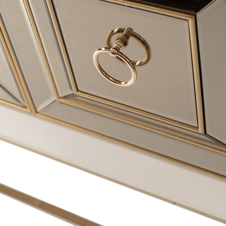 Madison Glistening Gold Console 2pc Glistening Gold from Michael Amini - Luna Furniture