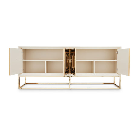 Madison Glistening Gold Console 2pc Glistening Gold from Michael Amini - Luna Furniture