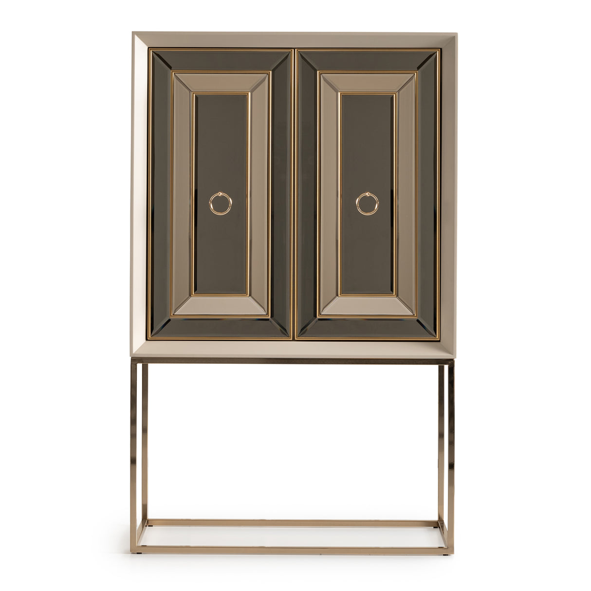Madison Glistening Gold 2-Piece Bar from Michael Amini - Luna Furniture