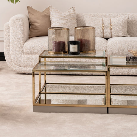 Savannah Breeze Bright Gold Short Cocktail Table - Set Of 2 from Michael Amini - Luna Furniture