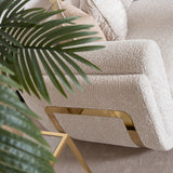 Savannah Breeze Bright Gold Standard Sofa - Cashmere from Michael Amini - Luna Furniture