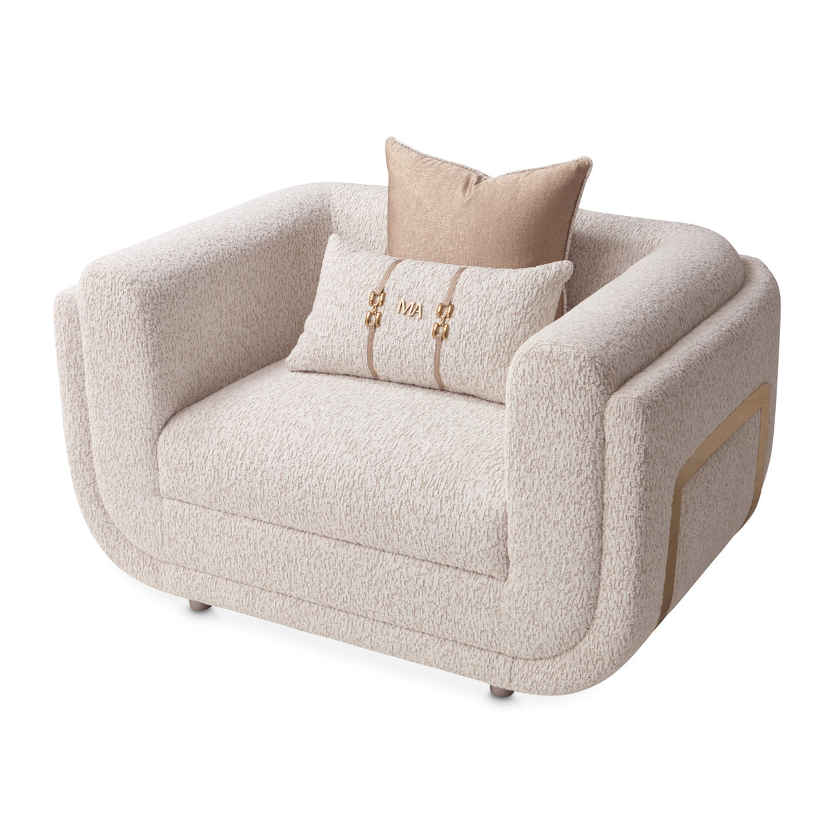 Savannah Breeze Bright Gold Matching Chair from Michael Amini - Luna Furniture