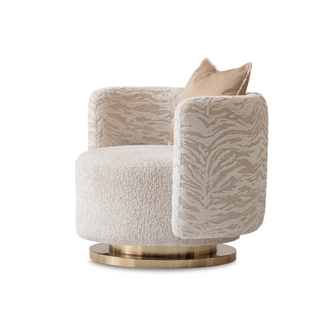 Savannah Breeze Bright Gold Swivel Chair - Cashmere from Michael Amini - Luna Furniture