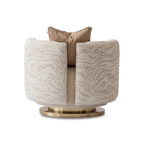 Savannah Breeze Bright Gold Swivel Chair - Cashmere from Michael Amini - Luna Furniture