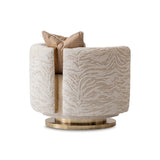 Savannah Breeze Bright Gold Swivel Chair - Cashmere from Michael Amini - Luna Furniture