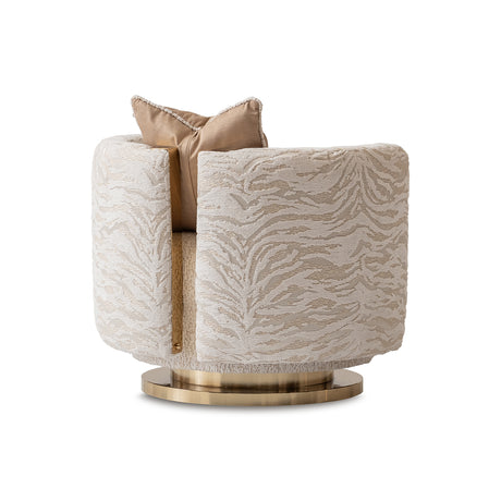 Savannah Breeze Bright Gold Swivel Chair - Cashmere from Michael Amini - Luna Furniture