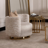 Savannah Breeze Bright Gold Swivel Chair - Cashmere from Michael Amini - Luna Furniture