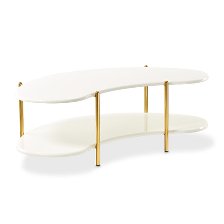 Sassani Pearl White/gold Cocktail Table from Michael Amini - Luna Furniture