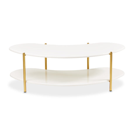 Sassani Pearl White/gold Cocktail Table from Michael Amini - Luna Furniture