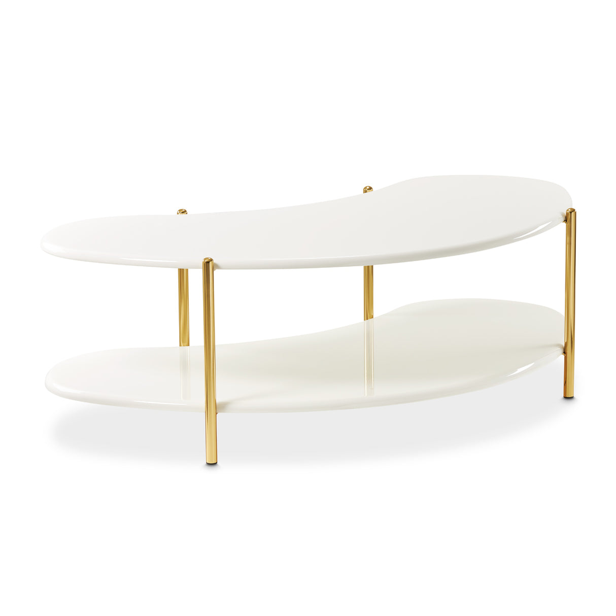 Sassani Pearl White/gold Cocktail Table from Michael Amini - Luna Furniture