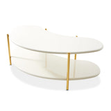 Sassani Pearl White/gold Cocktail Table from Michael Amini - Luna Furniture