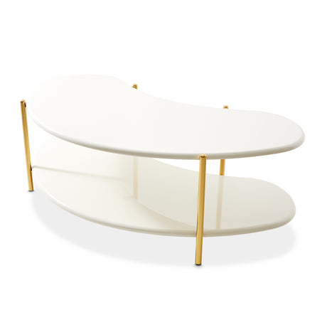 Sassani Pearl White/gold Cocktail Table from Michael Amini - Luna Furniture