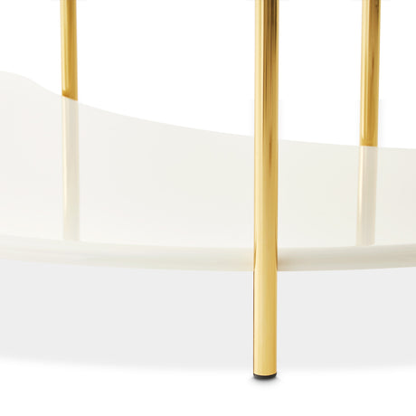 Sassani Pearl White/gold Cocktail Table from Michael Amini - Luna Furniture