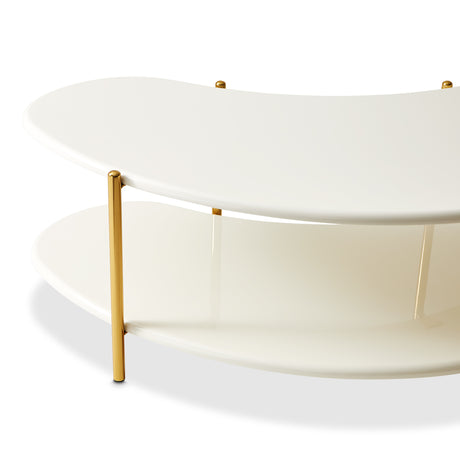 Sassani Pearl White/gold Cocktail Table from Michael Amini - Luna Furniture