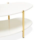 Sassani Pearl White/gold Cocktail Table from Michael Amini - Luna Furniture
