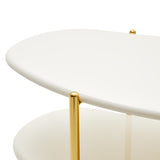 Sassani Pearl White/gold Cocktail Table from Michael Amini - Luna Furniture
