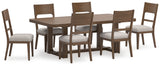 Cabalynn Light Brown Dining Table and 6 Chairs from Ashley - Luna Furniture