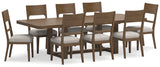 Cabalynn Light Brown Dining Table and 8 Chairs from Ashley - Luna Furniture