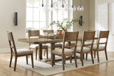 Cabalynn Light Brown Dining Table and 8 Chairs from Ashley - Luna Furniture