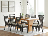 Galliden Light Brown Dining Table and 8 Chairs from Ashley - Luna Furniture