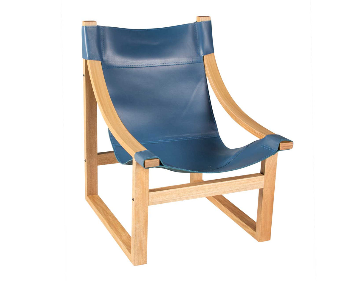 Lima Cobalt Leather Sling Chair from Steve Silver - Luna Furniture