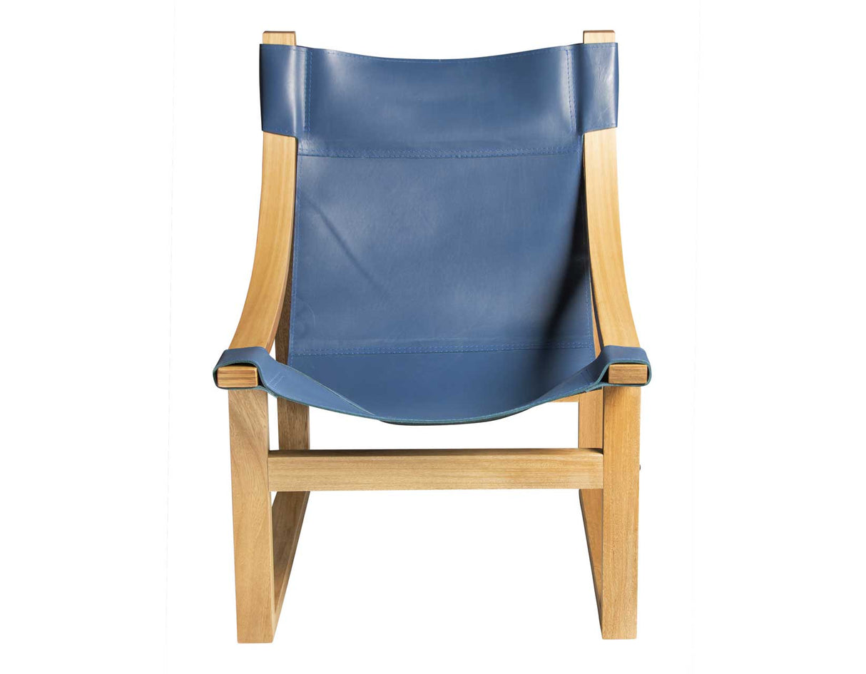 Lima Cobalt Leather Sling Chair from Steve Silver - Luna Furniture
