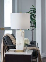 Linderfield White/Gold Finish Table Lamp from Ashley - Luna Furniture