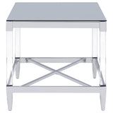 Lindley Chrome 2-Piece Square Coffee and End Table Set from Coaster - Luna Furniture